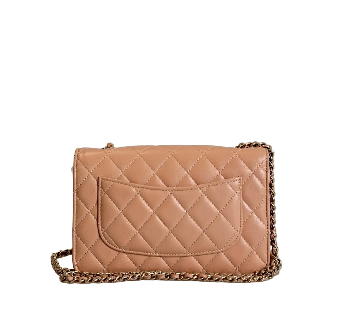 Pre-owned Chanel Mini Matelasse 17 Milk Tea Beige Lambskin Flap Bag - Authenticated
