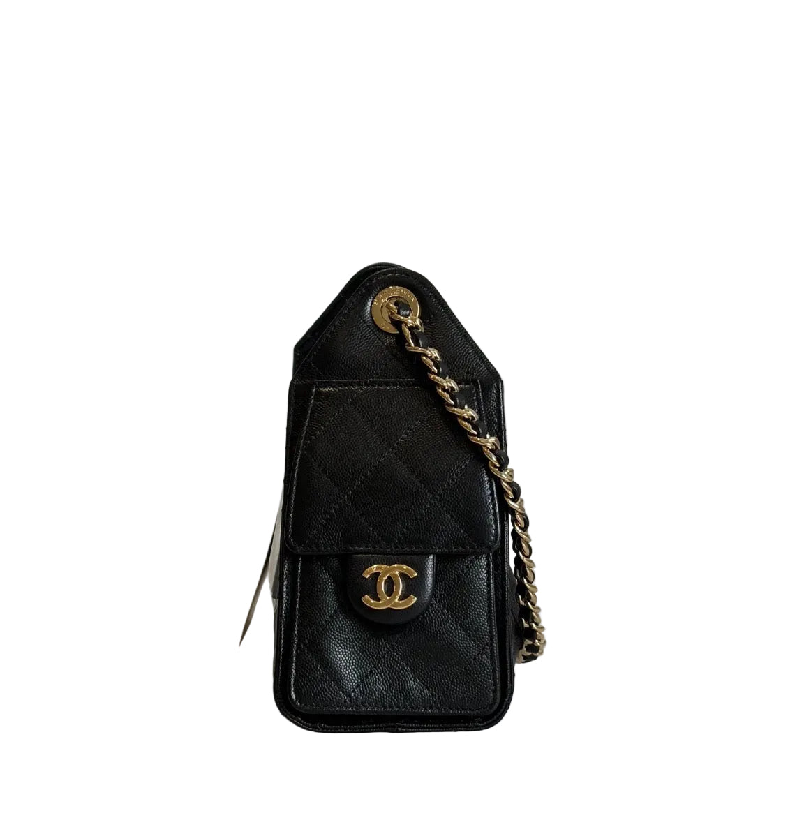 Pre-owned Chanel 25 Mini Black Caviar Leather Handbag - Authenticated