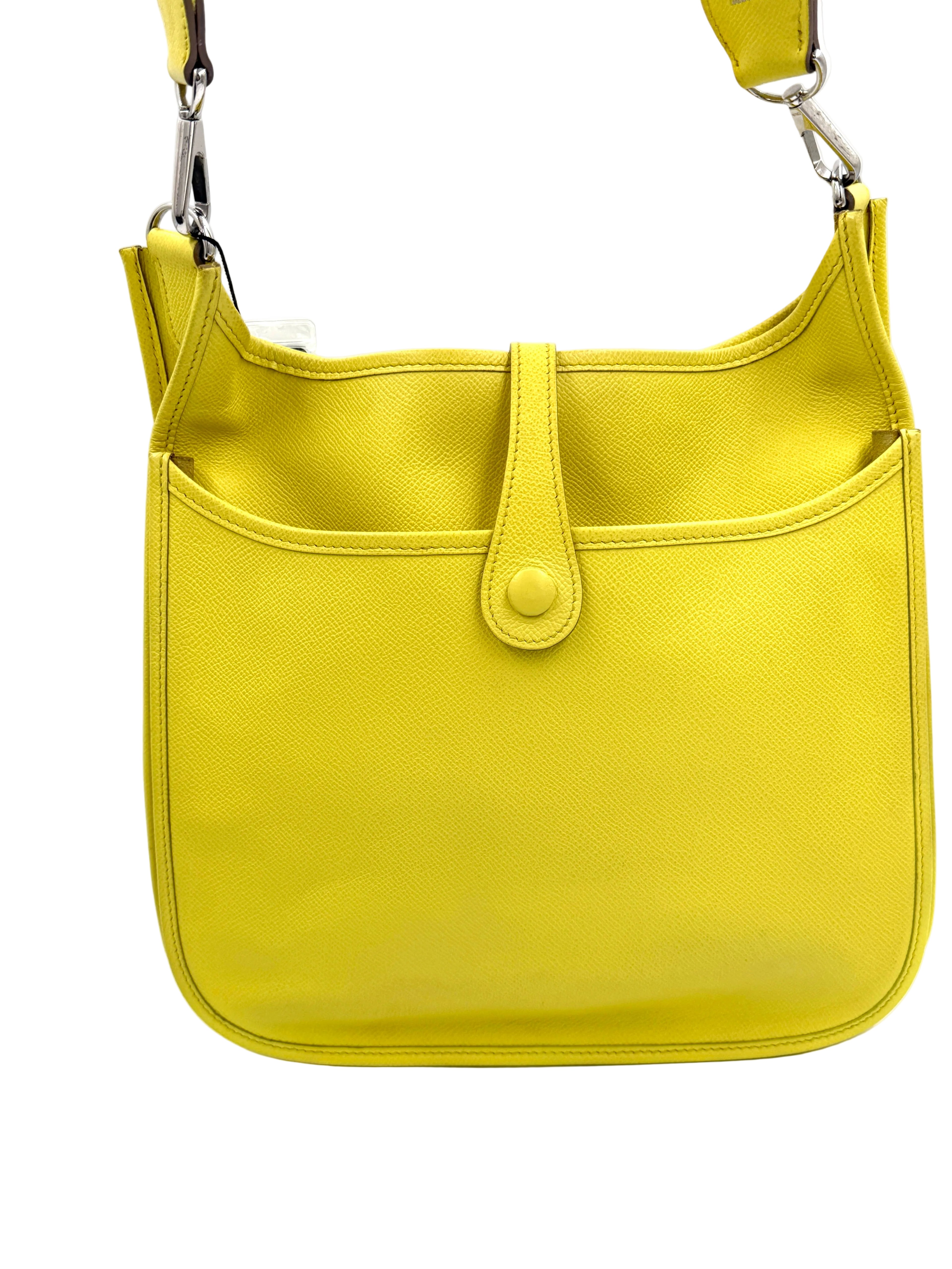 Pre-owned 2011 Hermès Yellow Epsom Evelyne III 33 Crossbody Bag - Authenticated