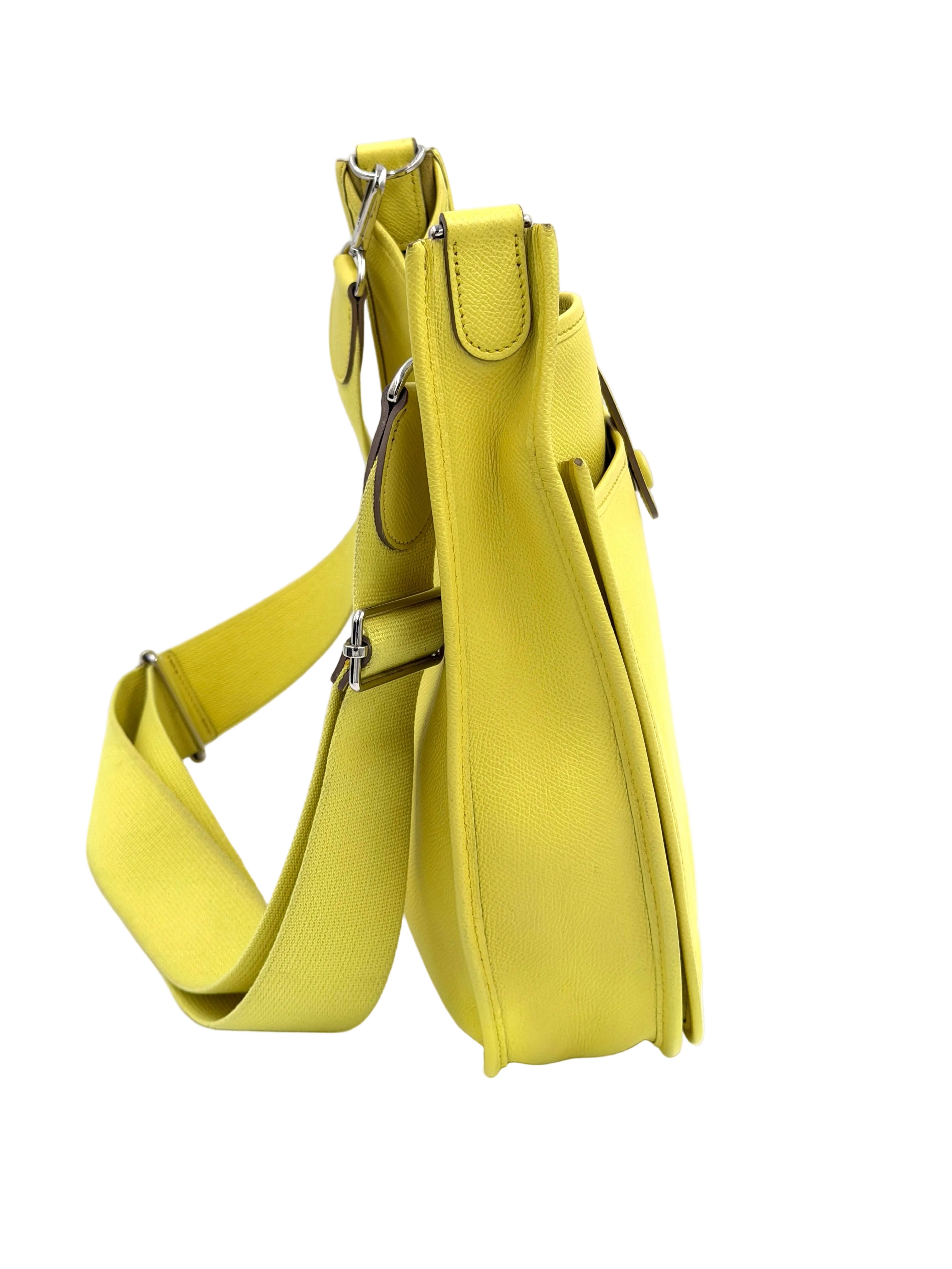 Pre-owned 2011 Hermès Yellow Epsom Evelyne III 33 Crossbody Bag - Authenticated