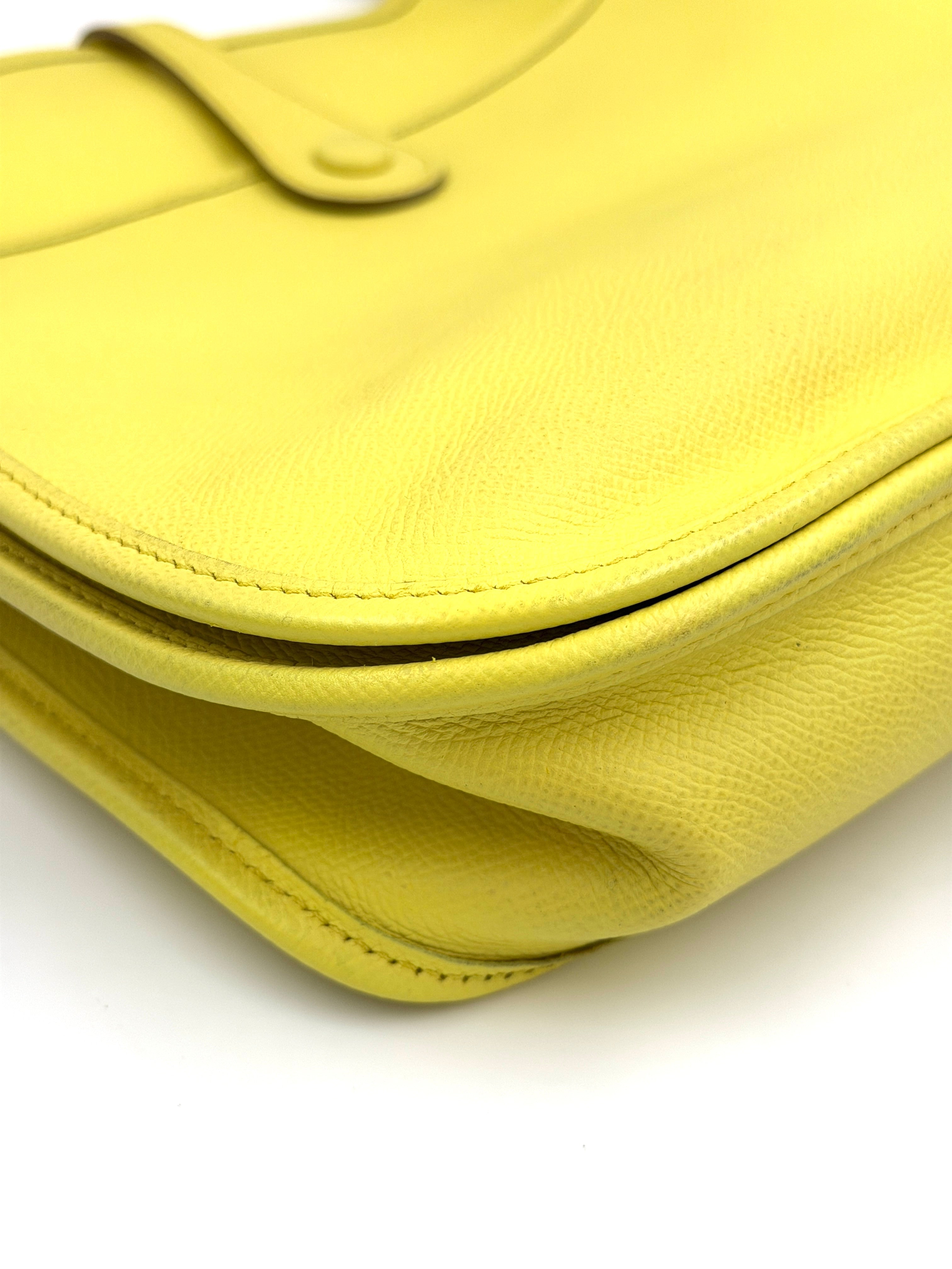 Pre-owned 2011 Hermès Yellow Epsom Evelyne III 33 Crossbody Bag - Authenticated