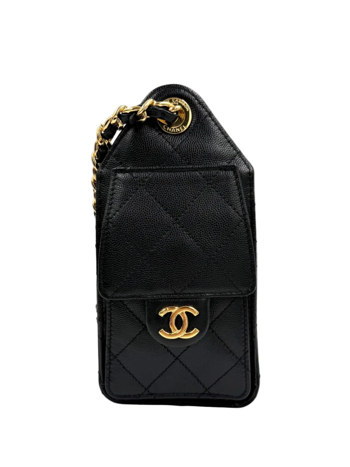 Pre-owned Chanel 25 Mini Black Caviar Leather Handbag - Authenticated
