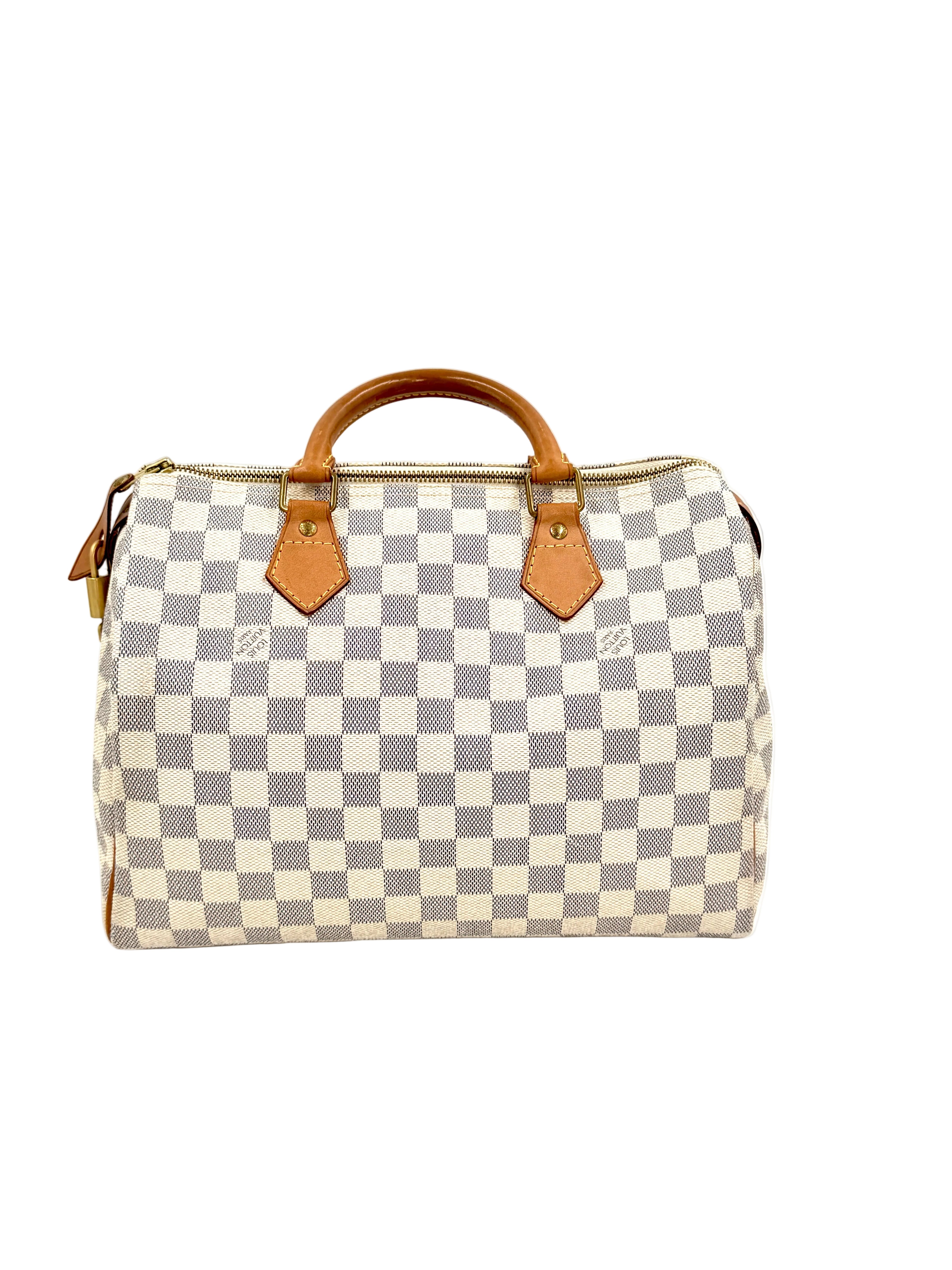 Pre-Owned Louis Vuitton Damier Azur Coated Canvas Speedy 30 - Authenticated
