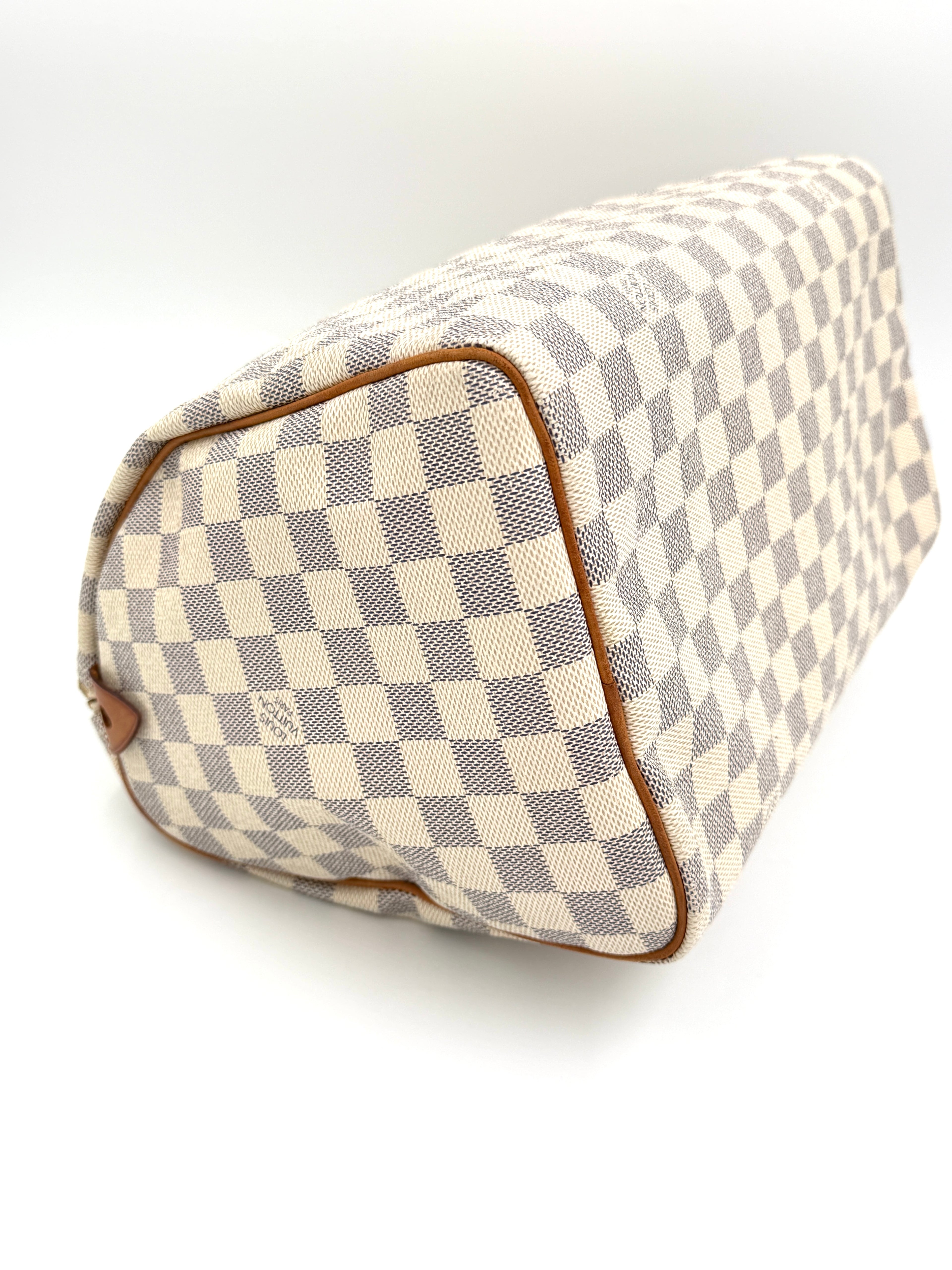 Pre-Owned Louis Vuitton Damier Azur Coated Canvas Speedy 30 - Authenticated
