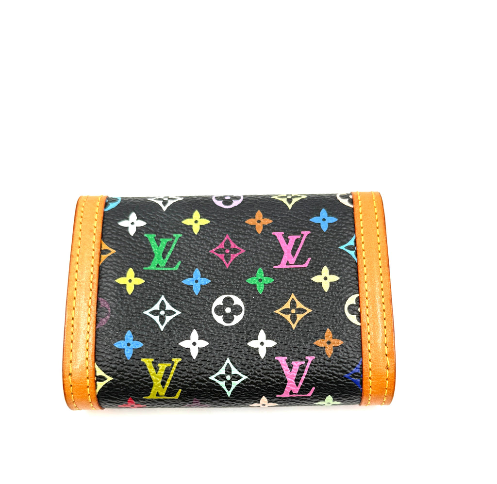 Pre-Owned Louis Vuitton Murakami Porte Monnaie Plat Card and Coin Case - Authenticated