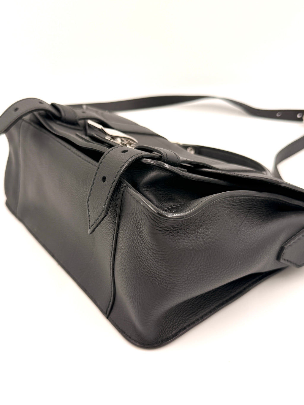 Pre-owned Proenza Schouler PS1 Satchel Black Textured Leather Silver Hardware - Authenticated