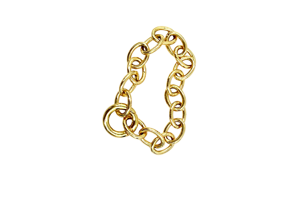 Hawley Studio 14k Gold Filled Chain Bracelet with 18k PVD Round Carabiner - 6.5 inches