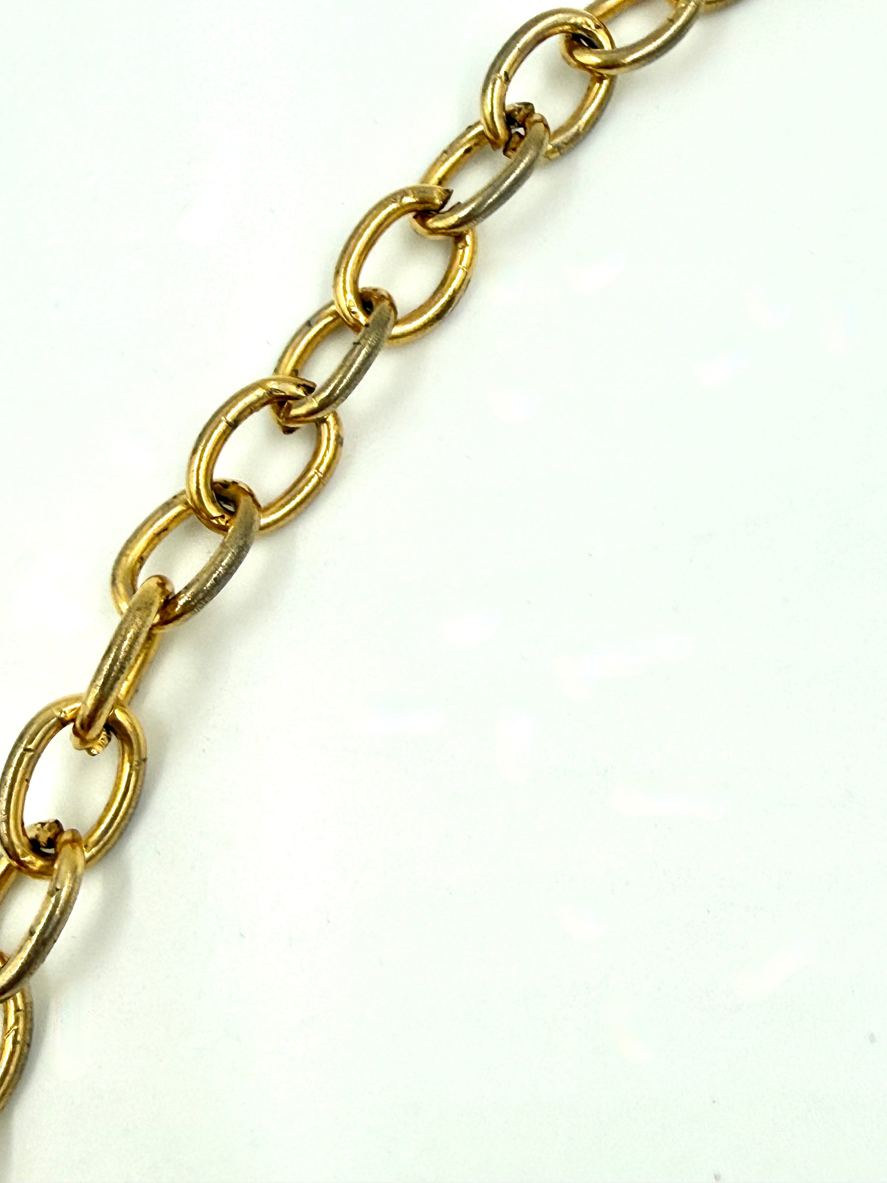 Pre-Owned Chanel Gold Plated CC Medallion Pagoda Charm Necklace - Authentic