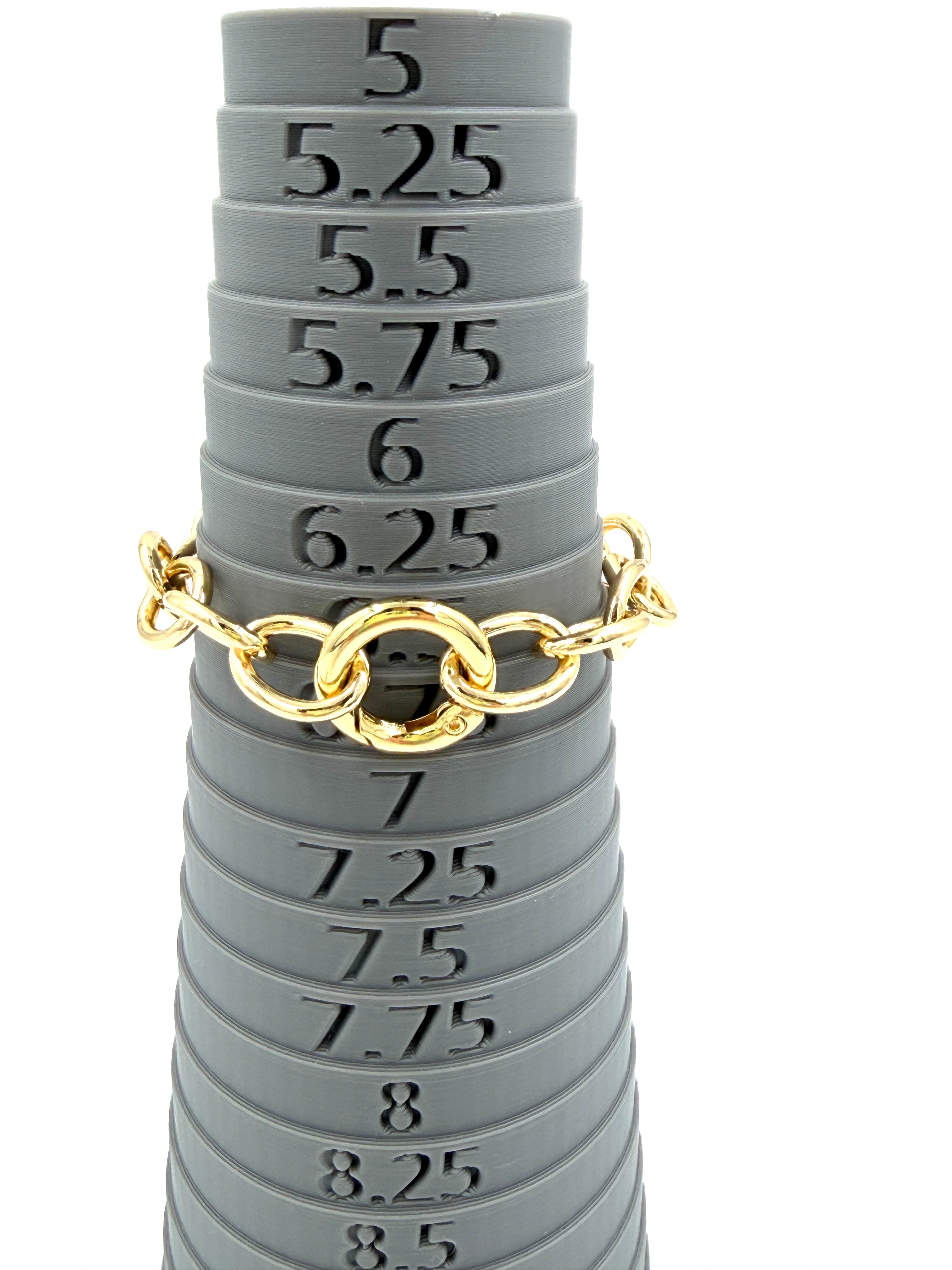 Hawley Studio 14k Gold Filled Chain Bracelet with 18k PVD Round Carabiner - 6.5 inches