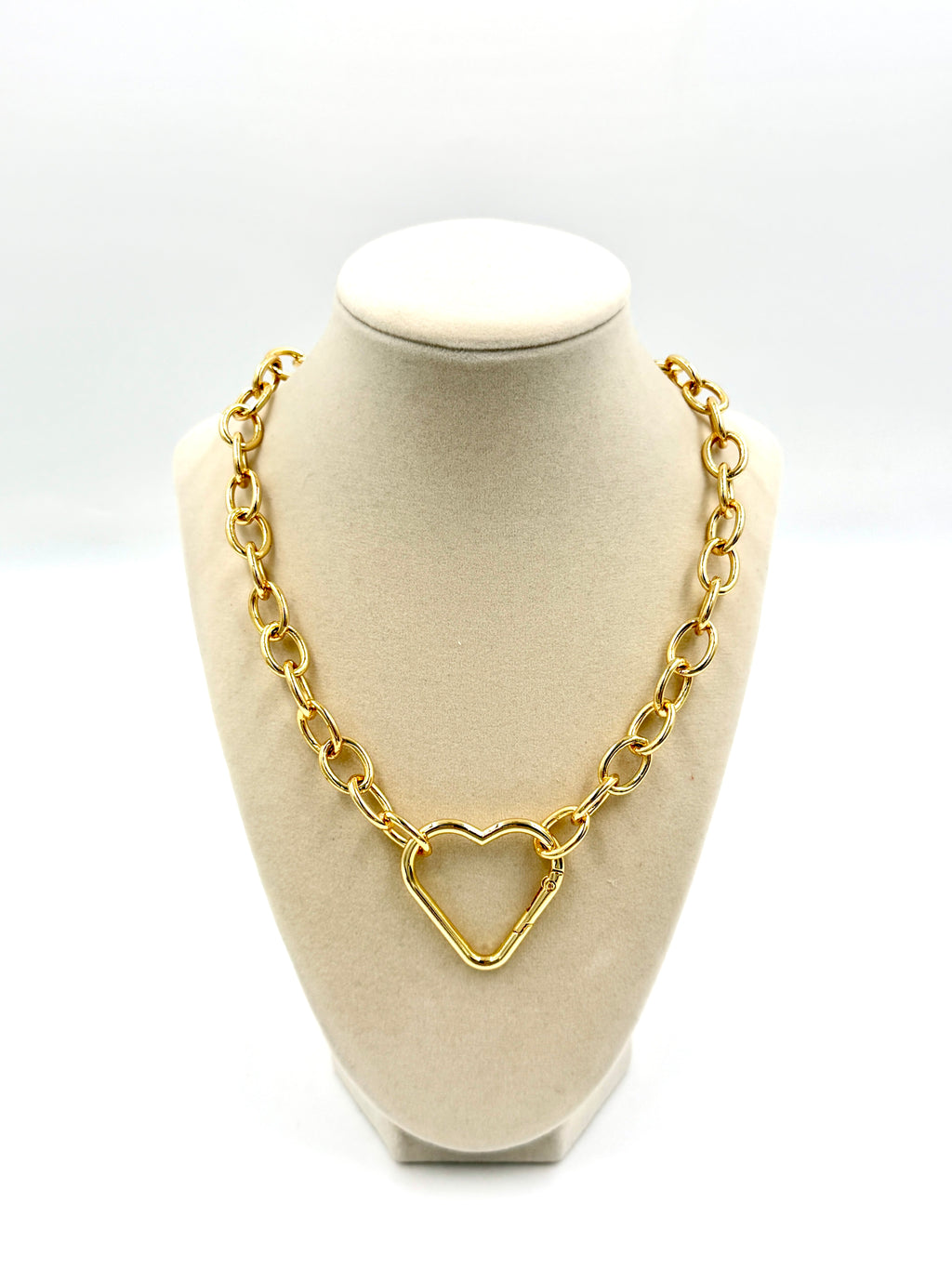 Hawley Studio Gold Filled Chain with Heart Carabiner - 18"