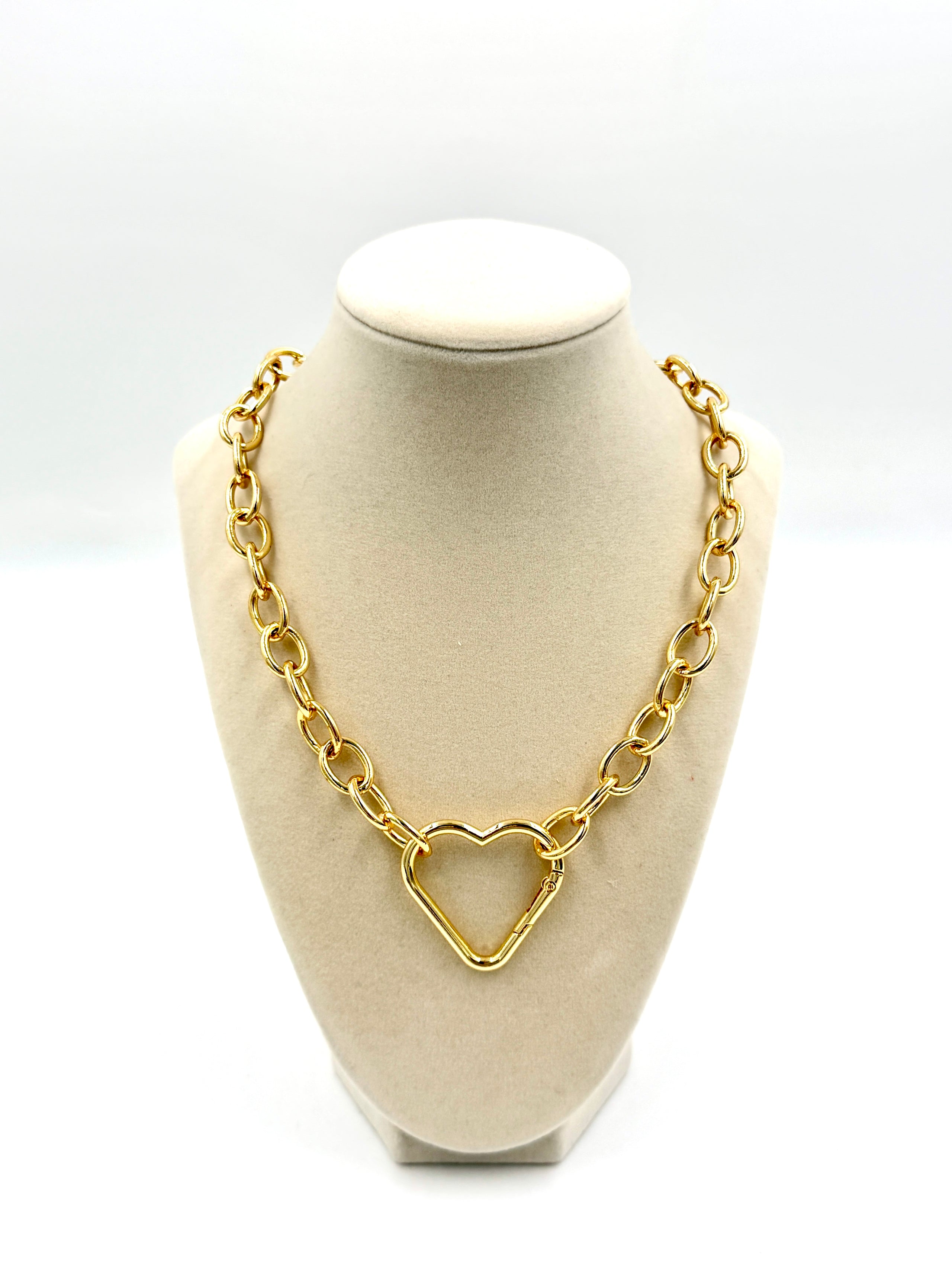 Hawley Studio Gold Filled Chain with Heart Carabiner - 18"