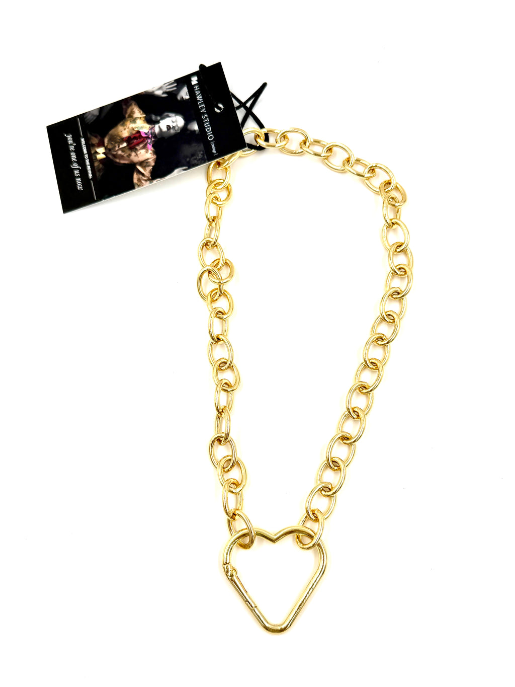 Hawley Studio Gold Filled Chain with Heart Carabiner - 18"