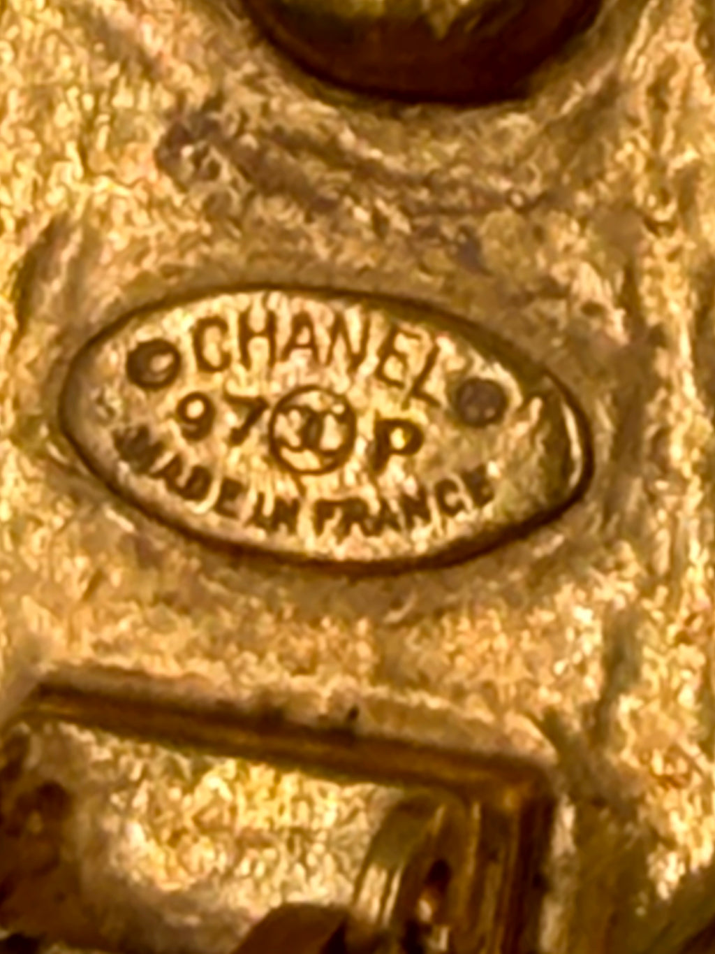 Pre-owned Chanel Coral Stone Clip On Earrings in 24K Gold Plating - Authenticated