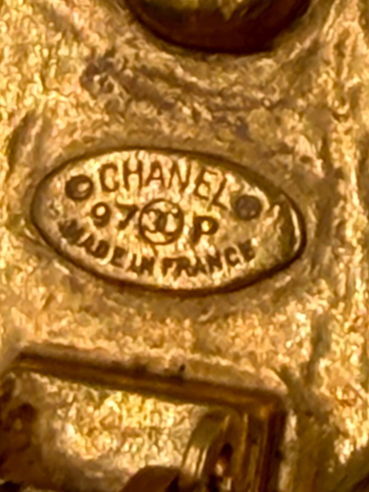 Pre-owned Chanel Coral Stone Clip On Earrings in 24K Gold Plating - Authenticated
