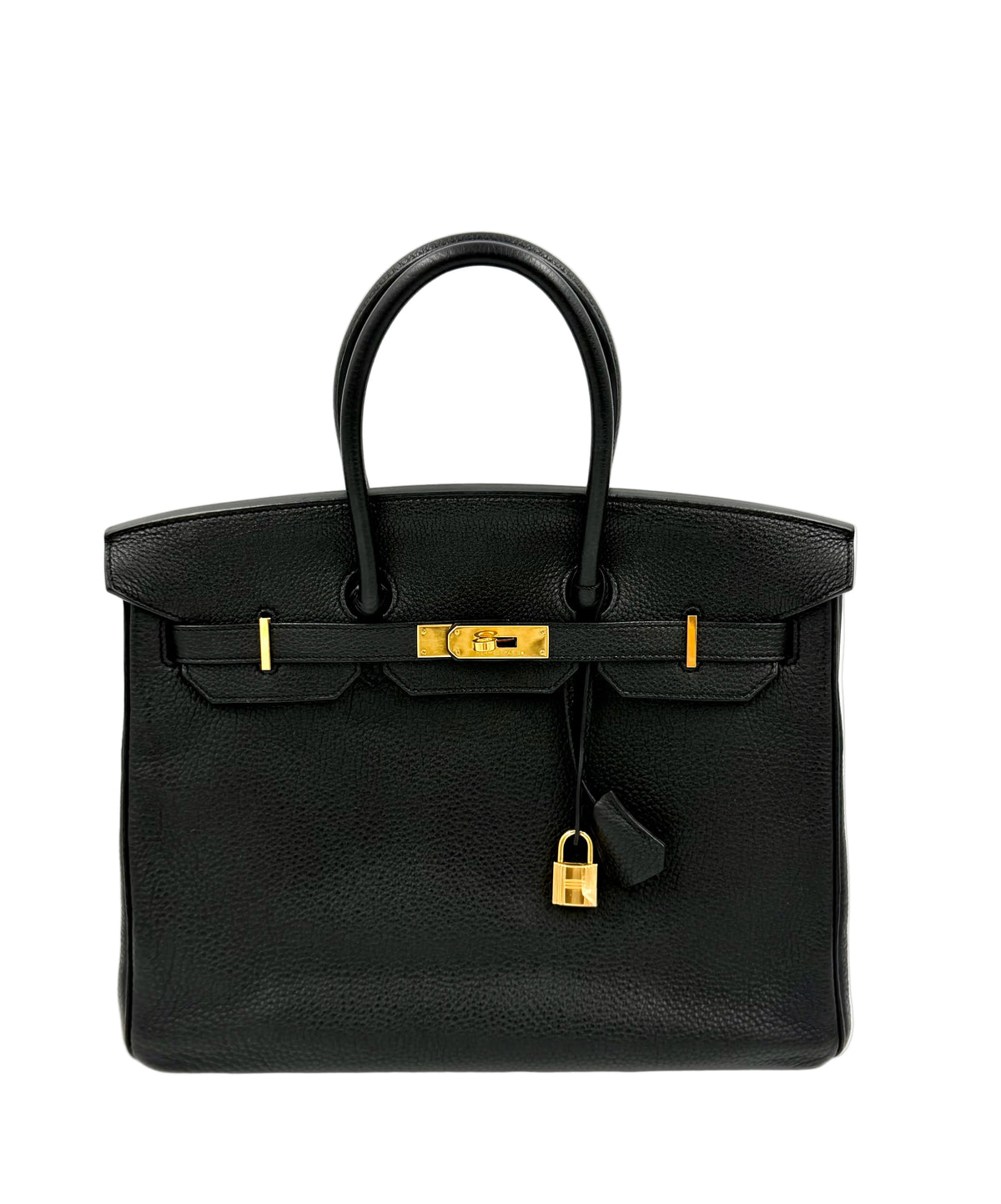 Pre-owned Hermès Birkin 35 Noir Togo Leather Gold Hardware - Authenticated