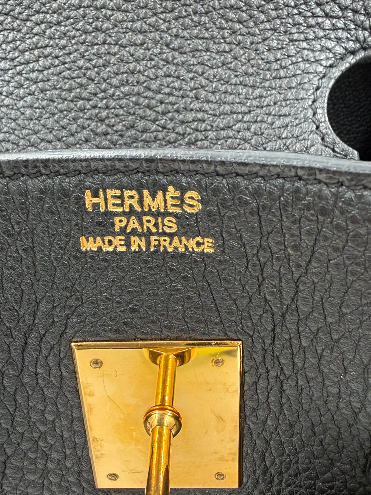 Pre-owned Hermès Birkin 35 Noir Togo Leather Gold Hardware - Authenticated