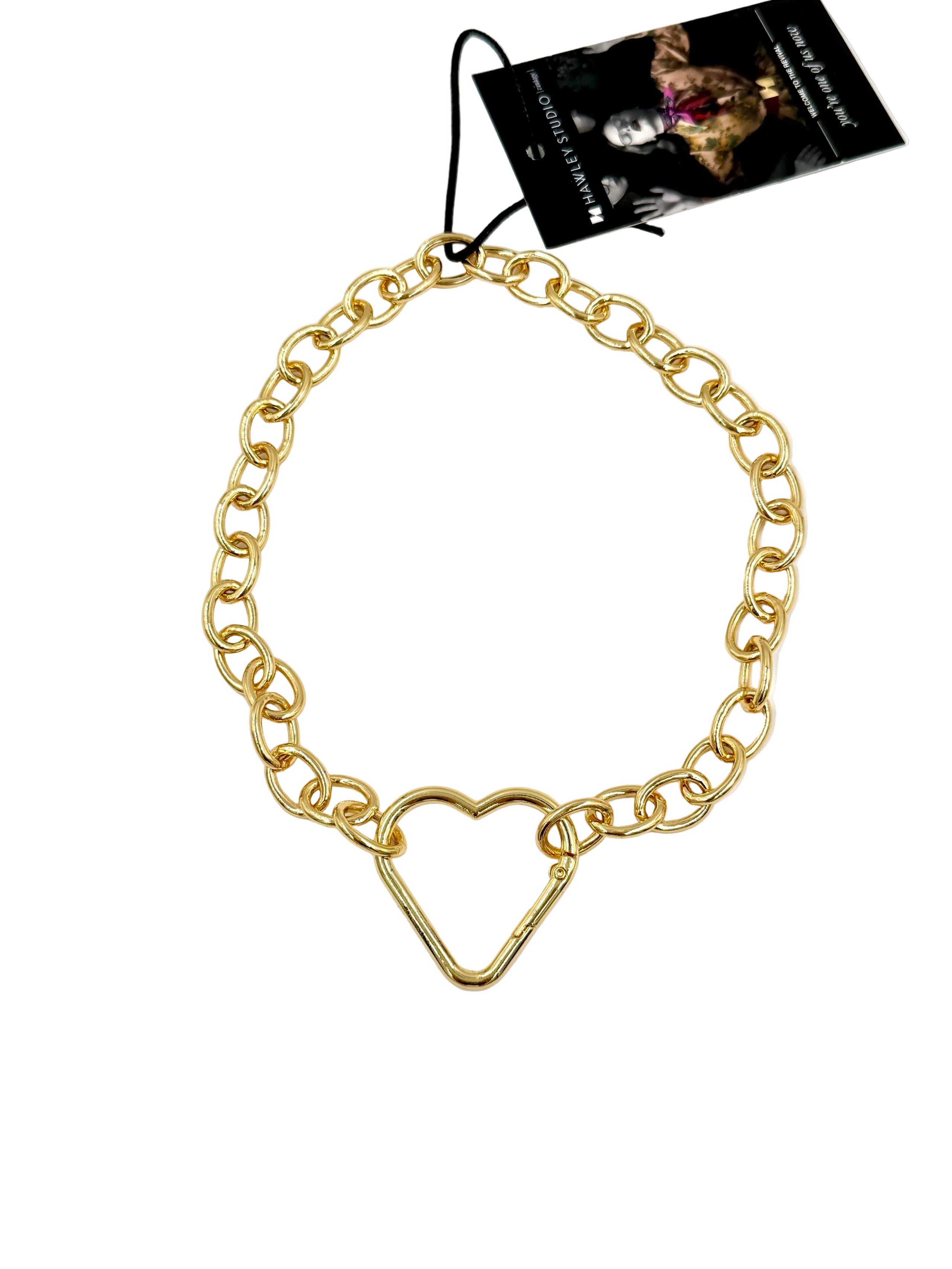 Hawley Studio Gold Filled Chain With Heart Carabiner 16"