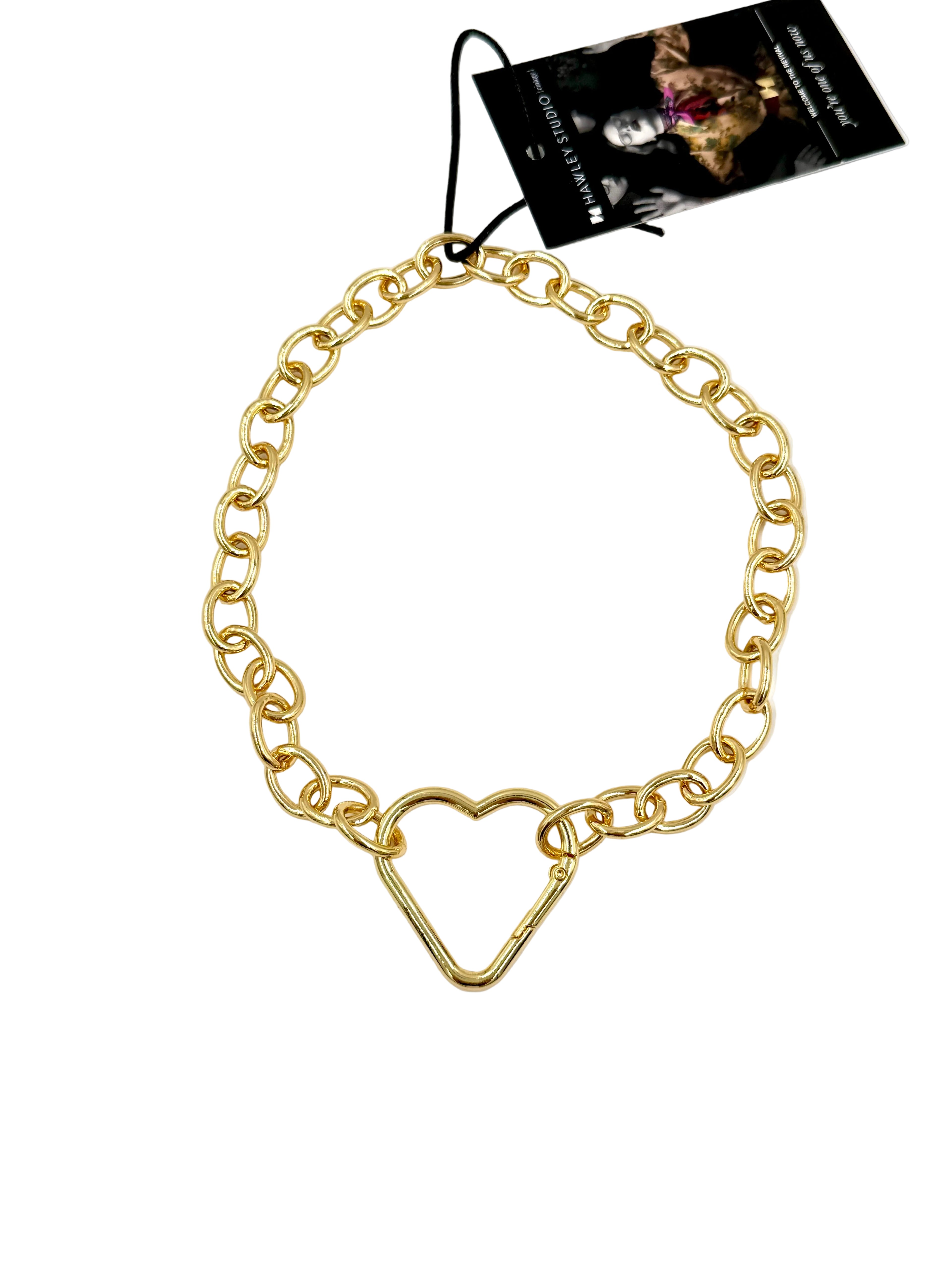 Hawley Studio Gold Filled Chain With Heart Carabiner 16"