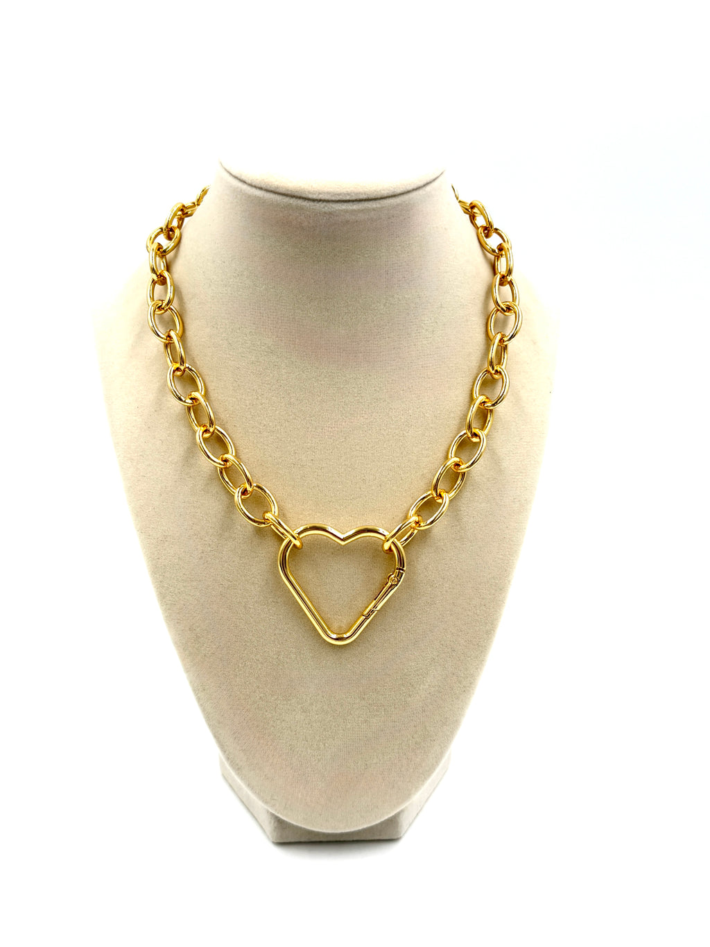 Hawley Studio Gold Filled Chain With Heart Carabiner 16"