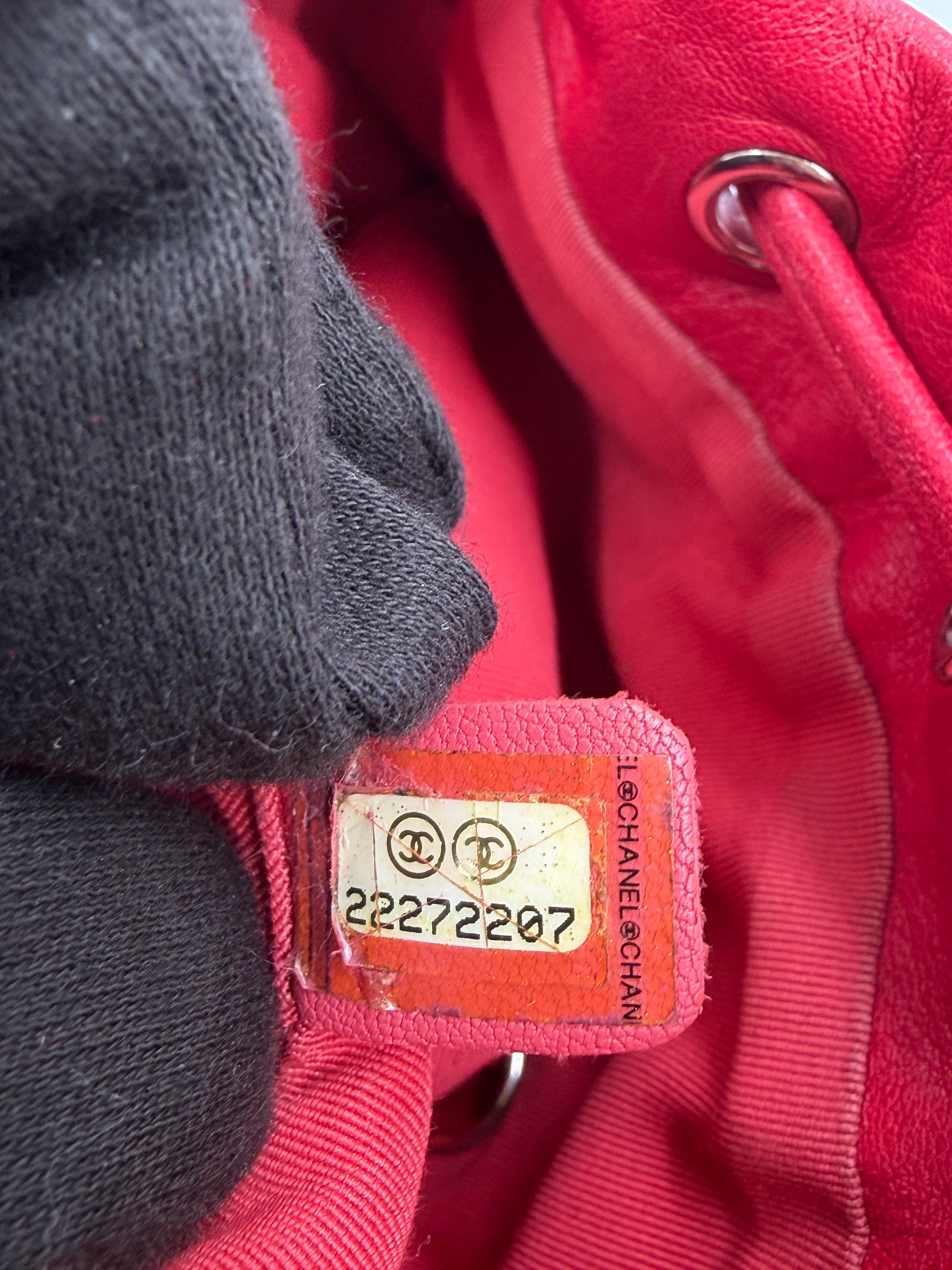 Pre-owned Chanel Small Urban Spirit Backpack Red Lambskin Silver Hardware - Authenticated