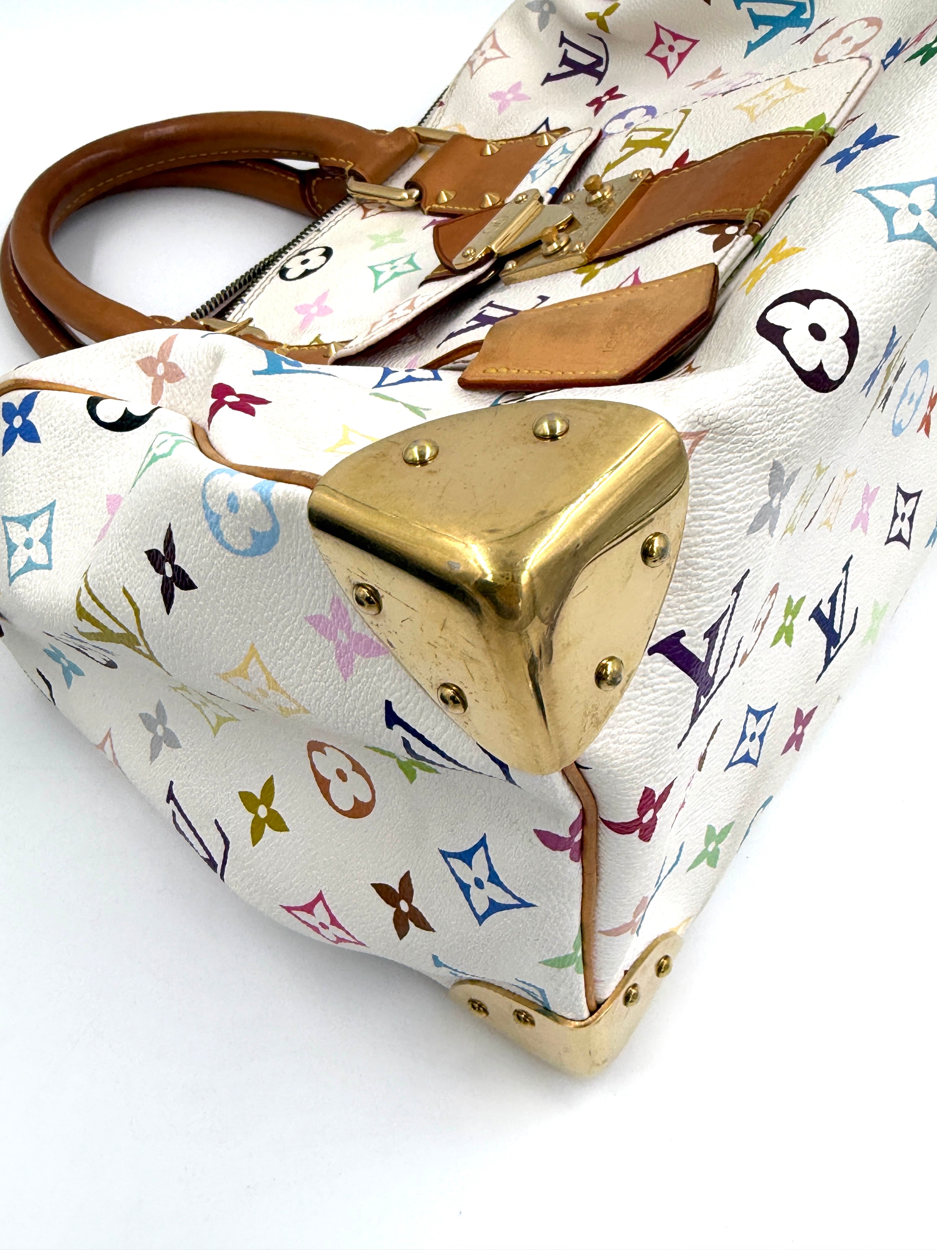 Pre-owned Louis Vuitton x Takashi Murakami White Multicolor Monogram Speedy 30 - Authenticated