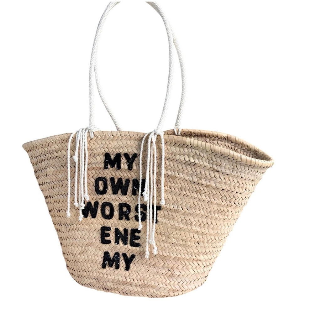 Pre-owned Celine X David Kramer Raffia Panier Bag White - Authenticated