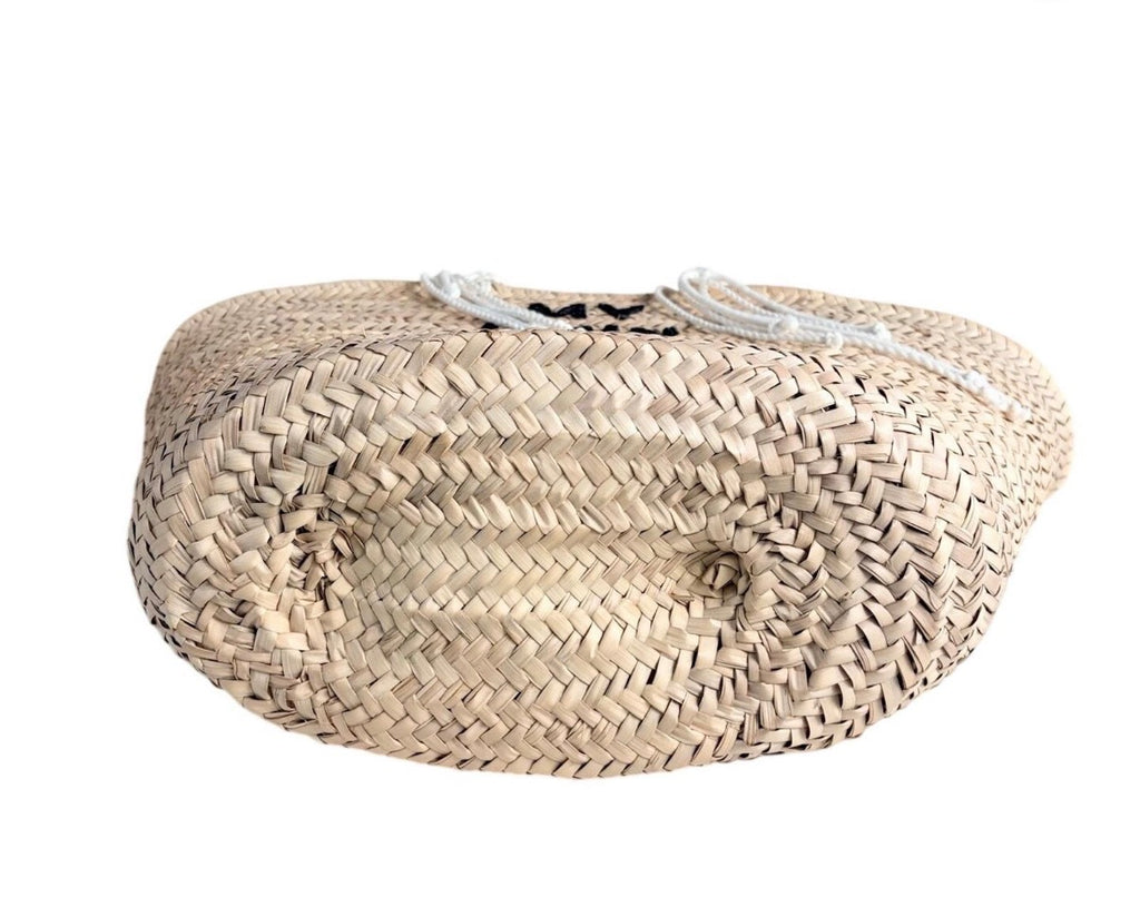 Pre-owned Celine X David Kramer Raffia Panier Bag White - Authenticated