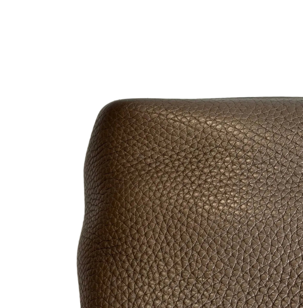 Pre-owned Hermès Picotin 22 Etoupe Taurillon Clemence Leather with Gold Hardware - Authenticated