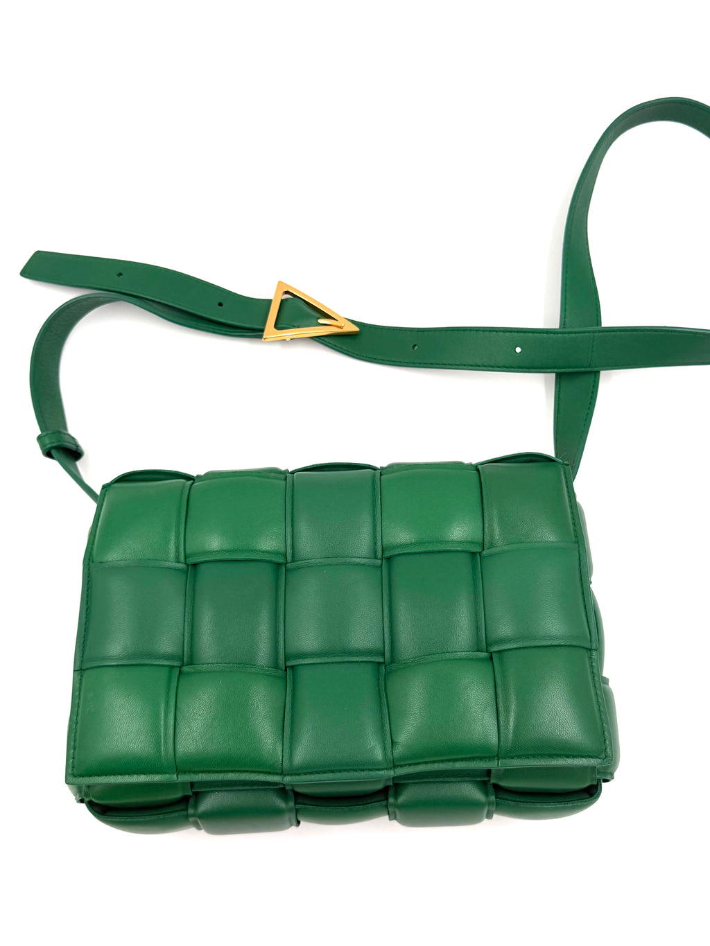 Pre-owned Bottega Veneta Green Padded Cassette Shoulder Bag - Authenticated