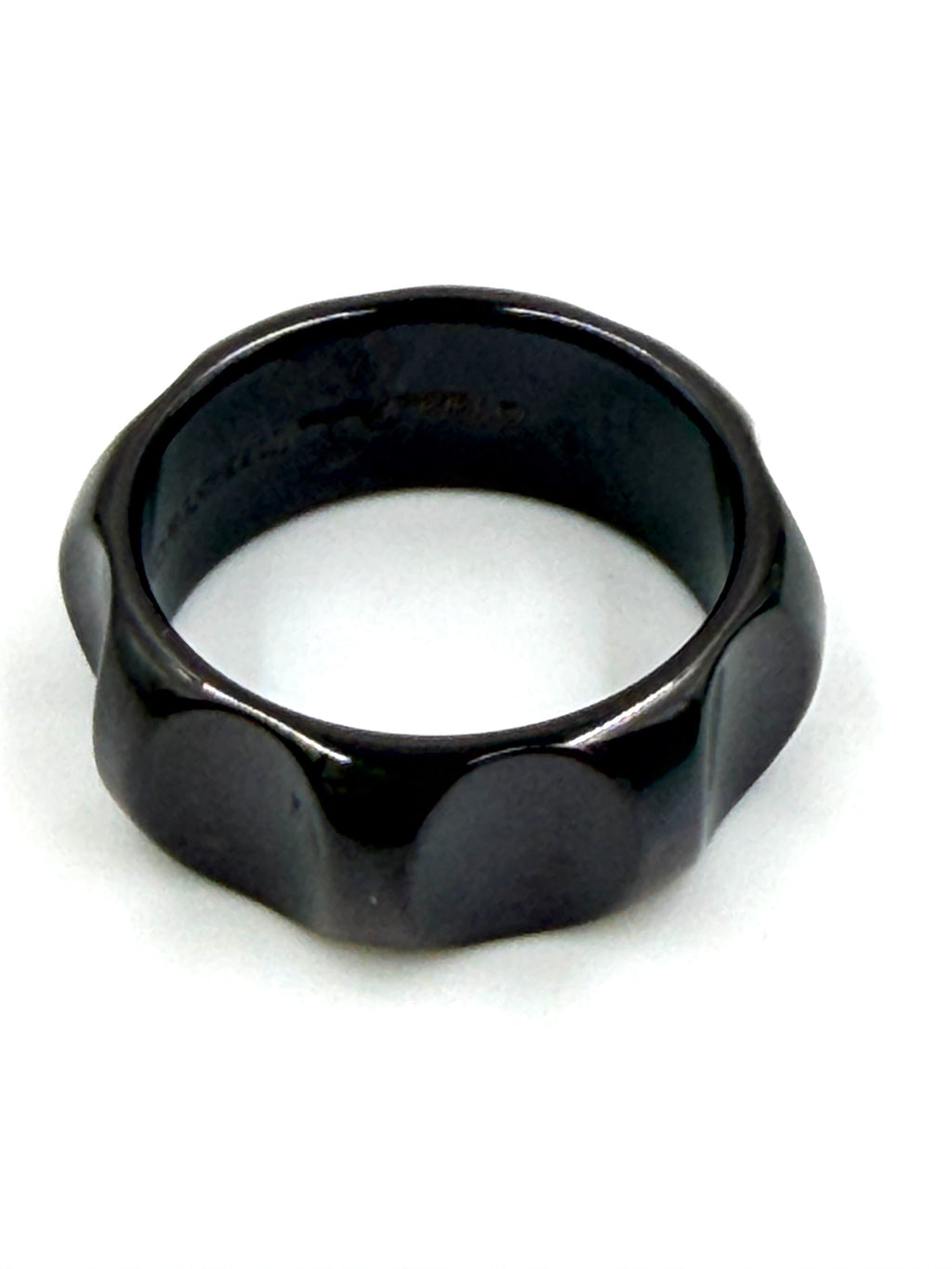 Pre-Owned Tiffany & Co Black Titanium Paloma Picasso Groove Ring Unisex - Authenticated