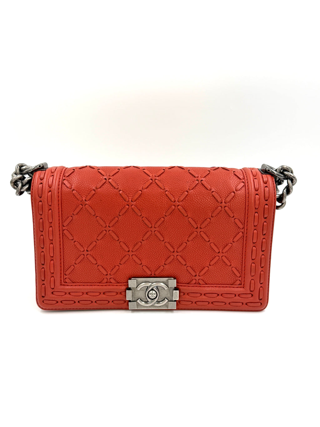 Pre-Owned Chanel Paris-Dallas Boy Bag Whipstitch Caviar - Authenticated