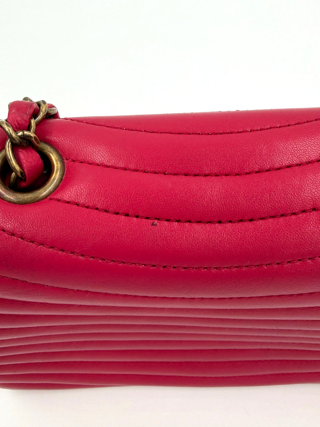 Pre-Owned Chanel Borse Romane Single Flap Red - Authenticated