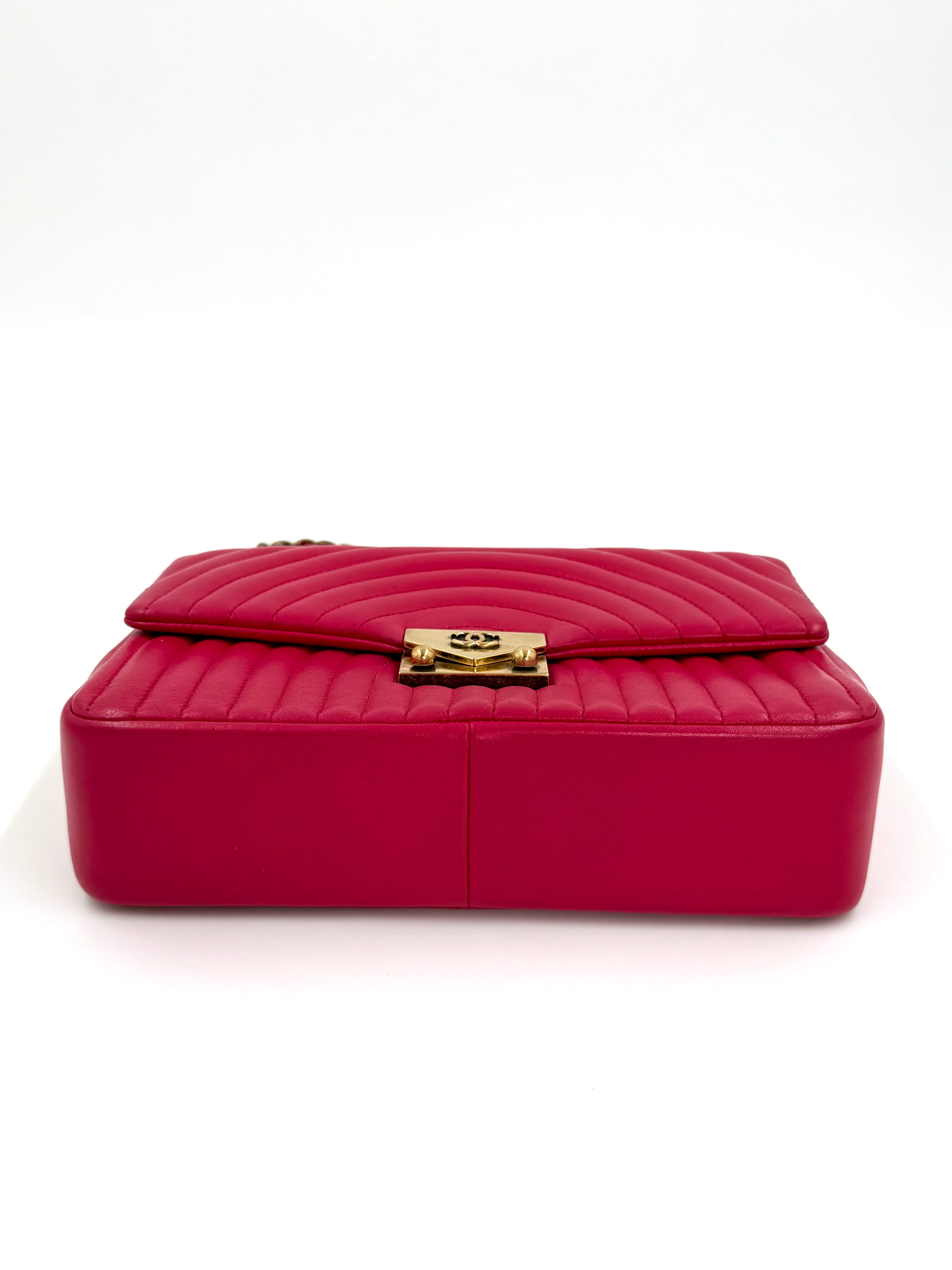 Pre-Owned Chanel Borse Romane Single Flap Red - Authenticated