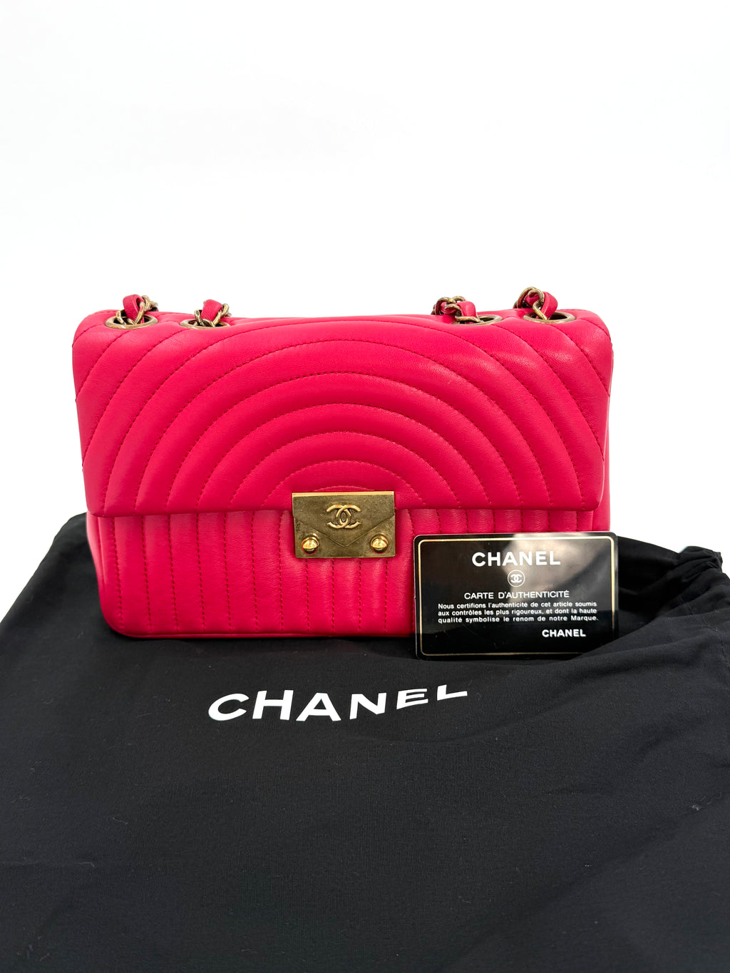 Pre-Owned Chanel Borse Romane Single Flap Red - Authenticated