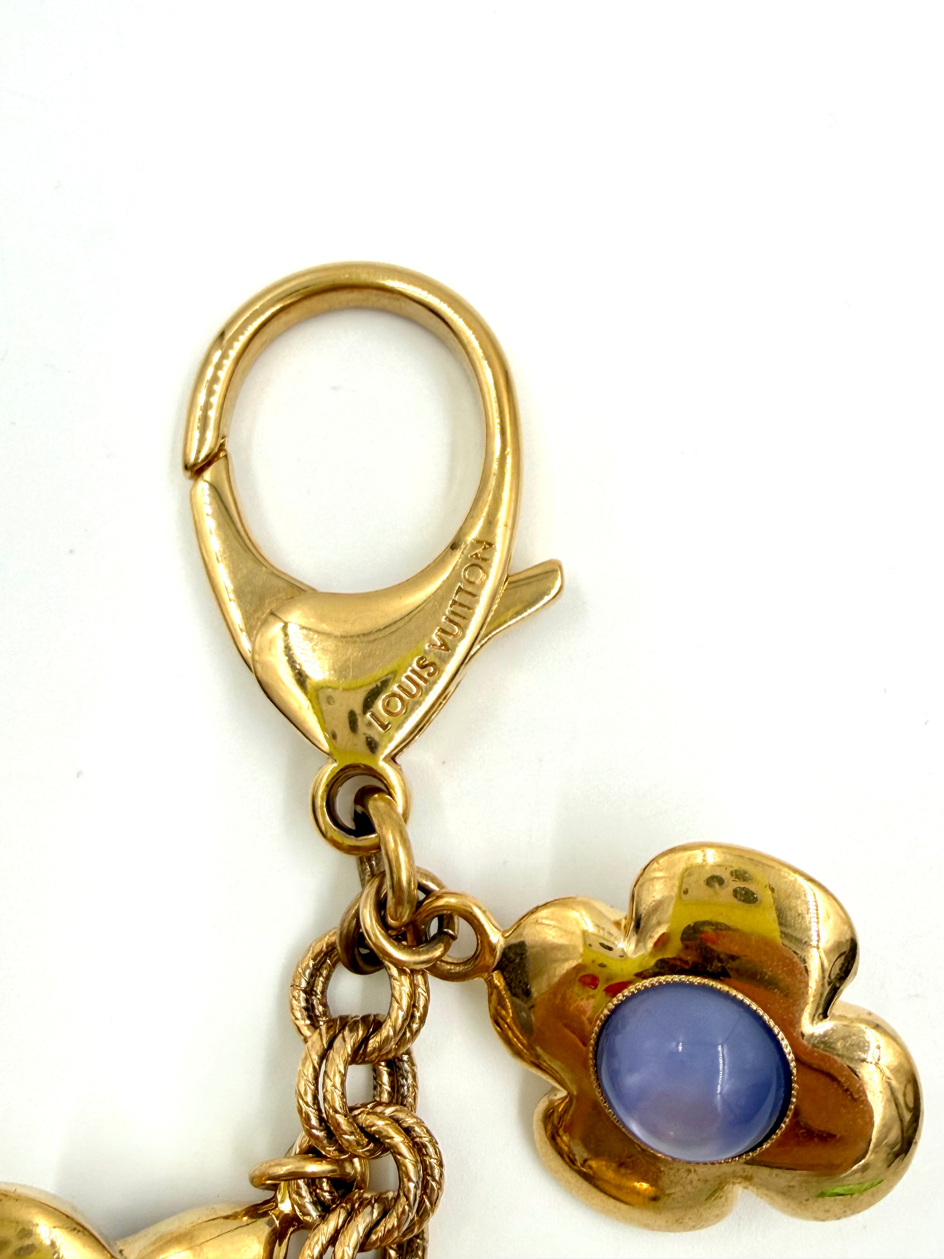 Pre-Owned Louis Vuitton Blue & Gold Bijoux Sac Tresor Bag Charm - Authenticated
