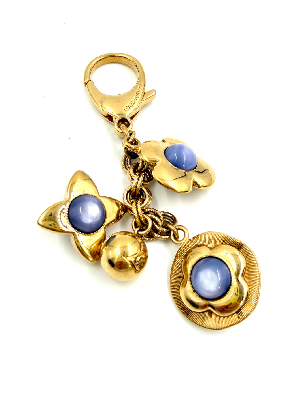 Pre-Owned Louis Vuitton Blue & Gold Bijoux Sac Tresor Bag Charm - Authenticated