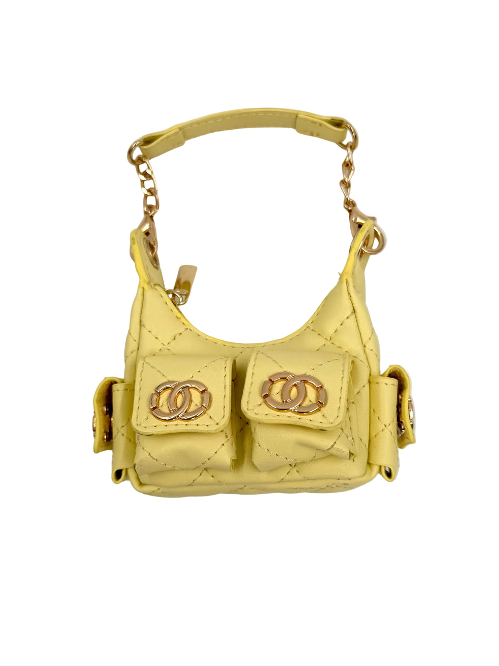 Faux Chanel Bag Bag Charm - Yellow