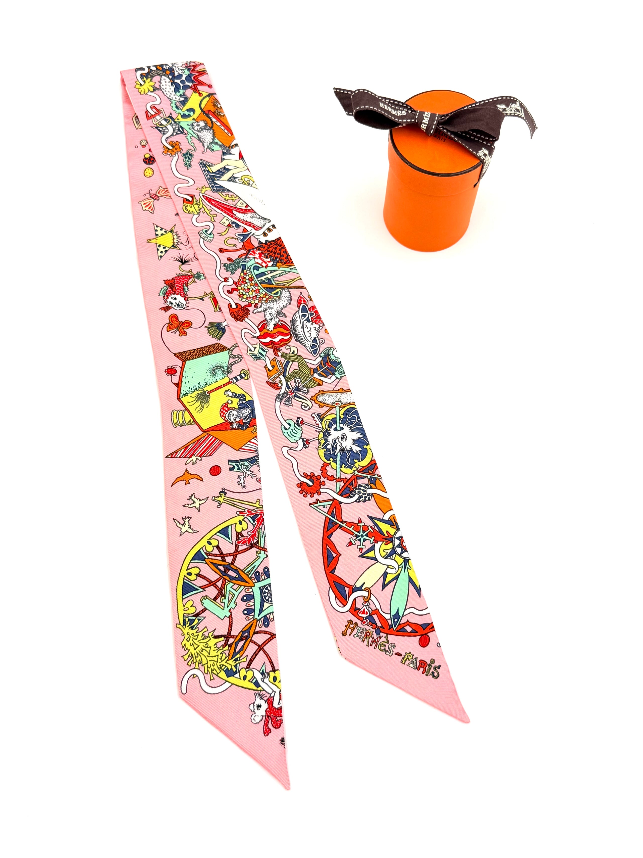 Pre-Owned Hermès Twilly La Folle Parade Silk Scarf
