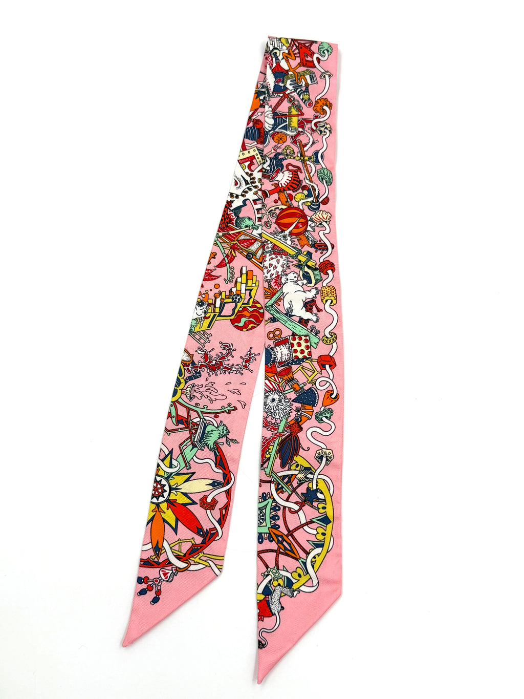 Pre-Owned Hermès Twilly La Folle Parade Silk Scarf