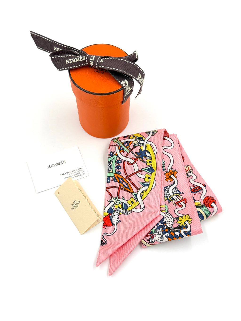 Pre-Owned Hermès Twilly La Folle Parade Silk Scarf