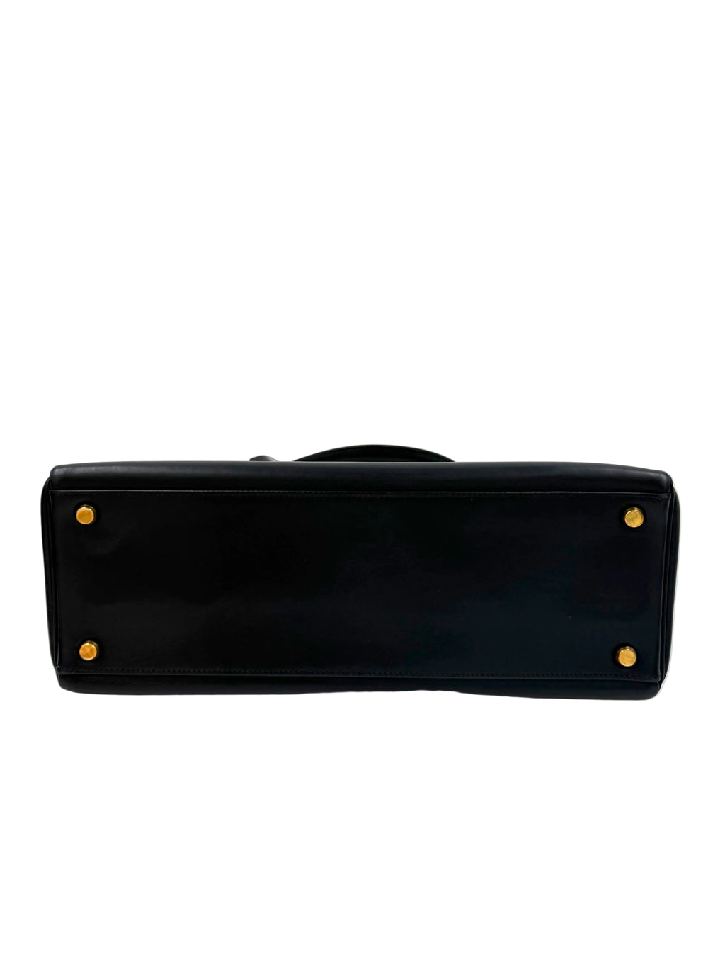 Pre-owned Hermès Kelly 32 Black Box Calf Leather Gold Hardware 1981 - Authenticated