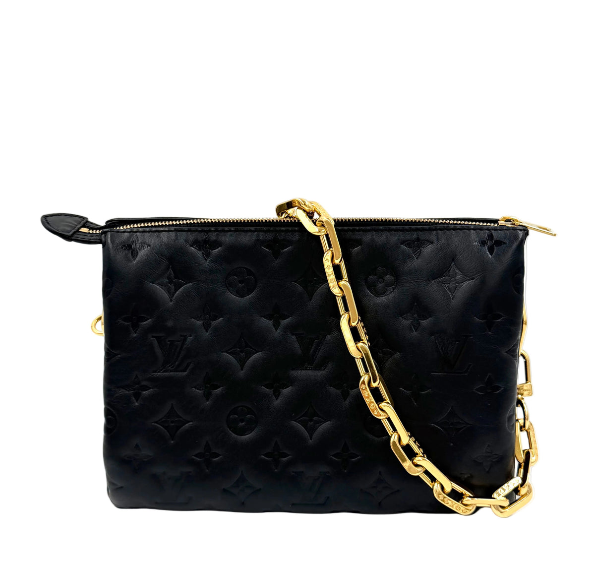 Pre-owned Louis Vuitton Coussin PM Black Monogram Lambskin - Authenticated