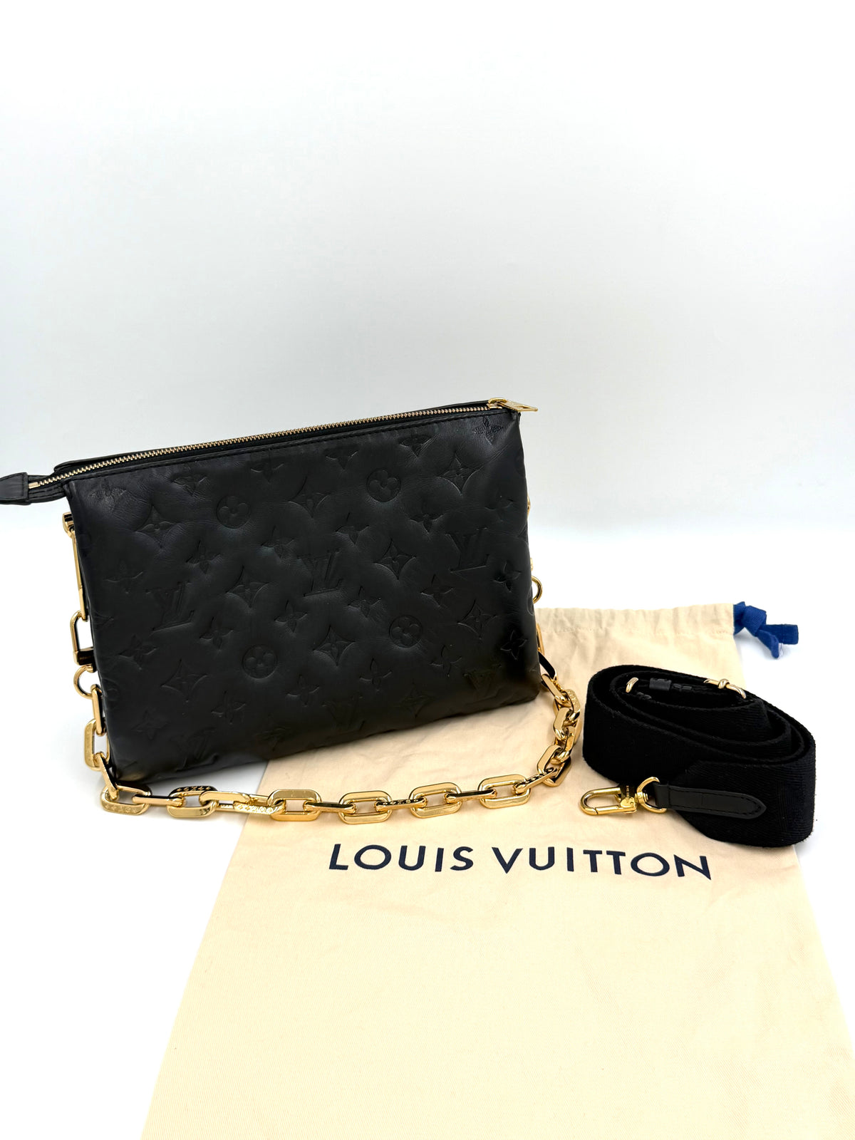 Pre-owned Louis Vuitton Coussin PM Black Monogram Lambskin - Authenticated