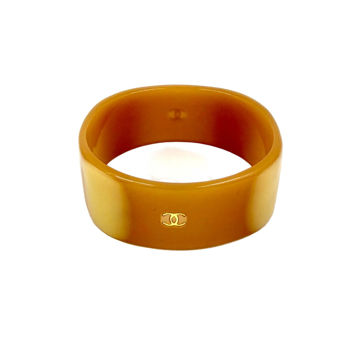 Pre-owned Vintage Chanel Fall 2001 Resin CC Gradient Bangle Bracelet Size 8 - Authenticated