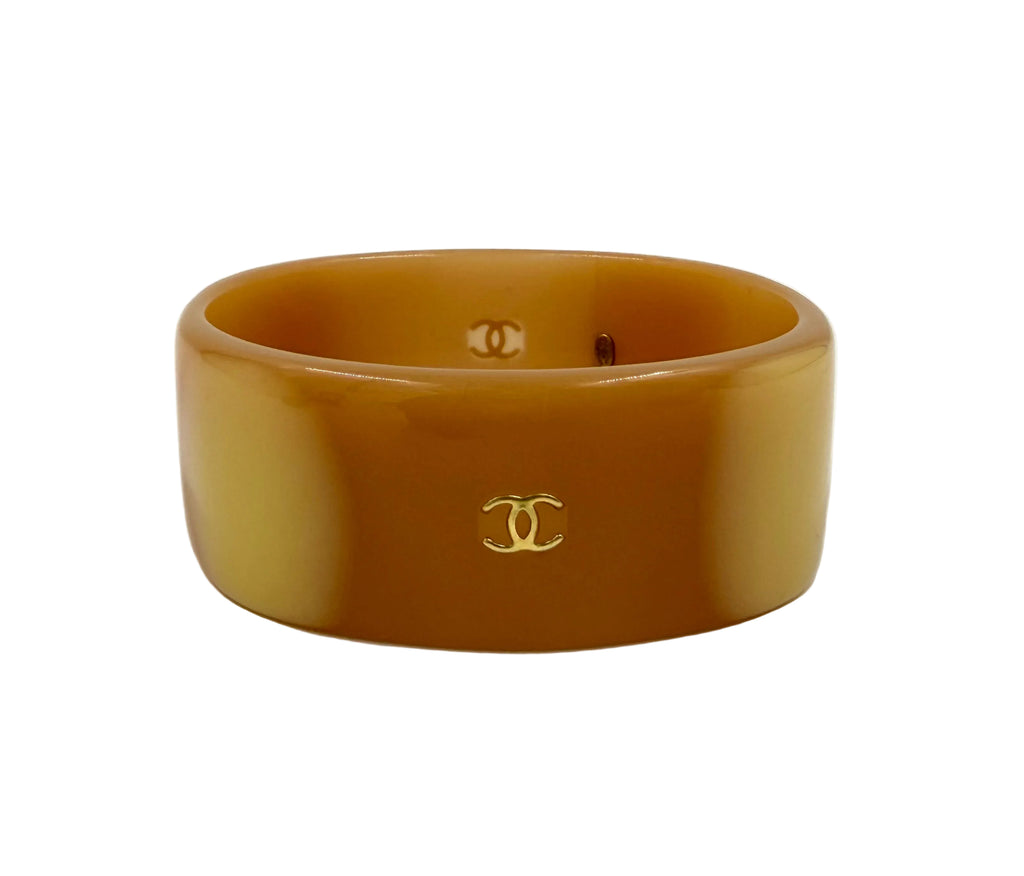 Pre-owned Vintage Chanel Fall 2001 Resin CC Gradient Bangle Bracelet Size 8 - Authenticated