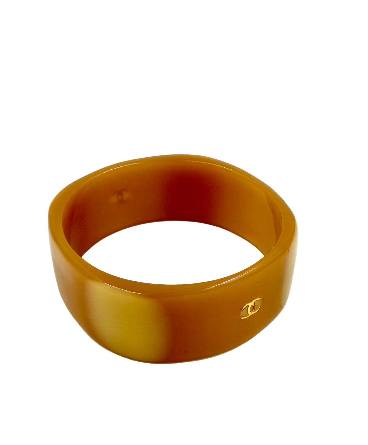 Pre-owned Vintage Chanel Fall 2001 Resin CC Gradient Bangle Bracelet Size 8 - Authenticated