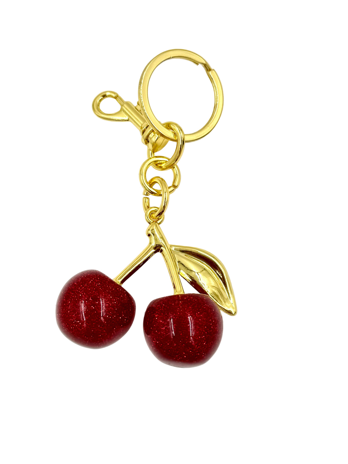 Red Cherries Bag Charm Keyring