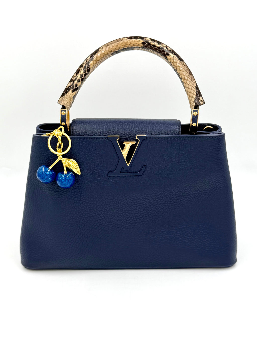 Blue Cherries Bag Charm