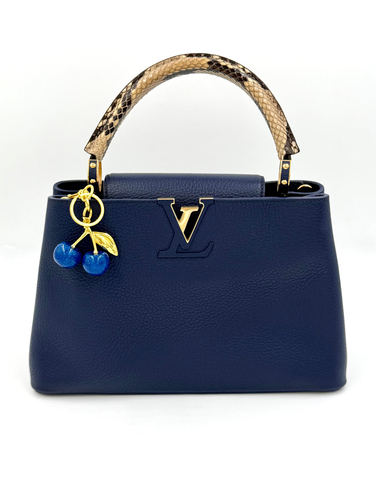 Blue Cherries Bag Charm