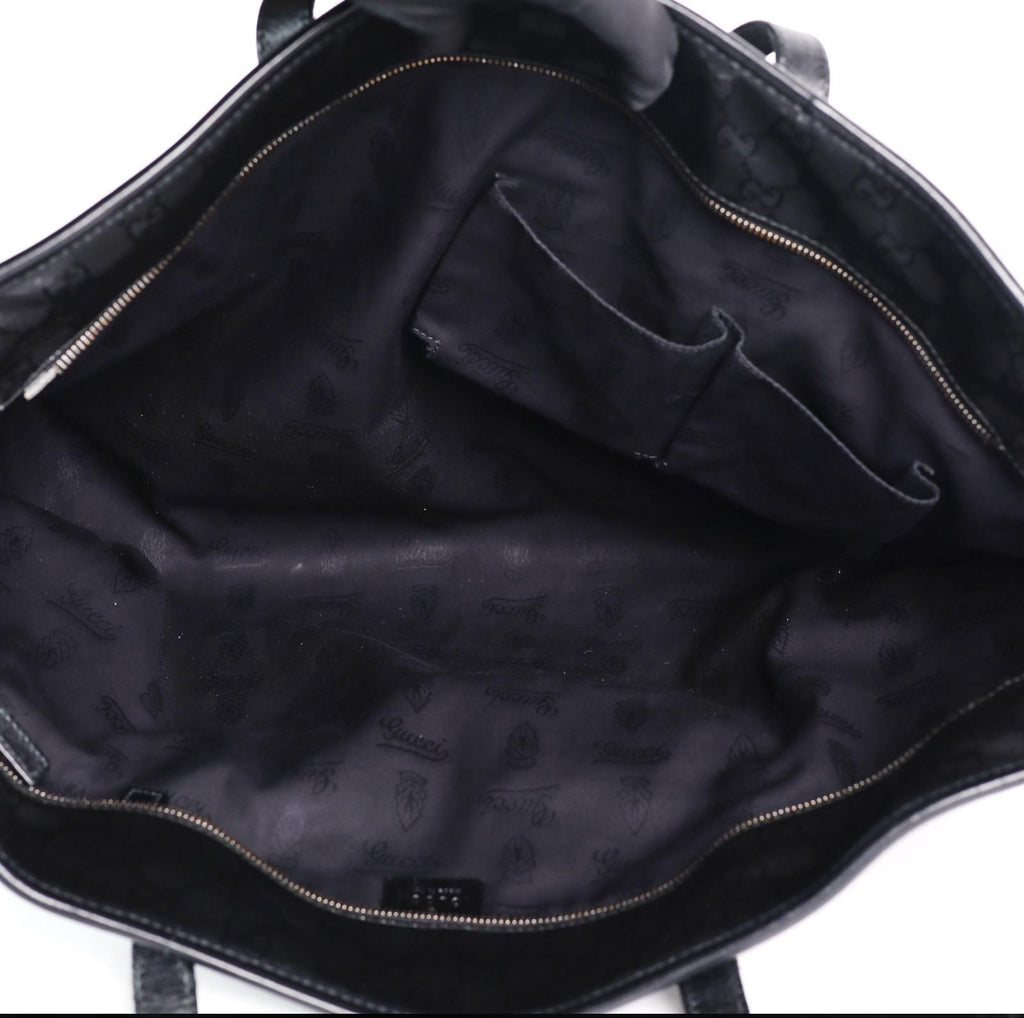 Pre-Owned Gucci Black Imprimé Large Tote Vintage GG Monogram - Authenticated